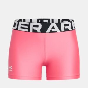Under Armour Pink Logo Waistband Compression Shorts